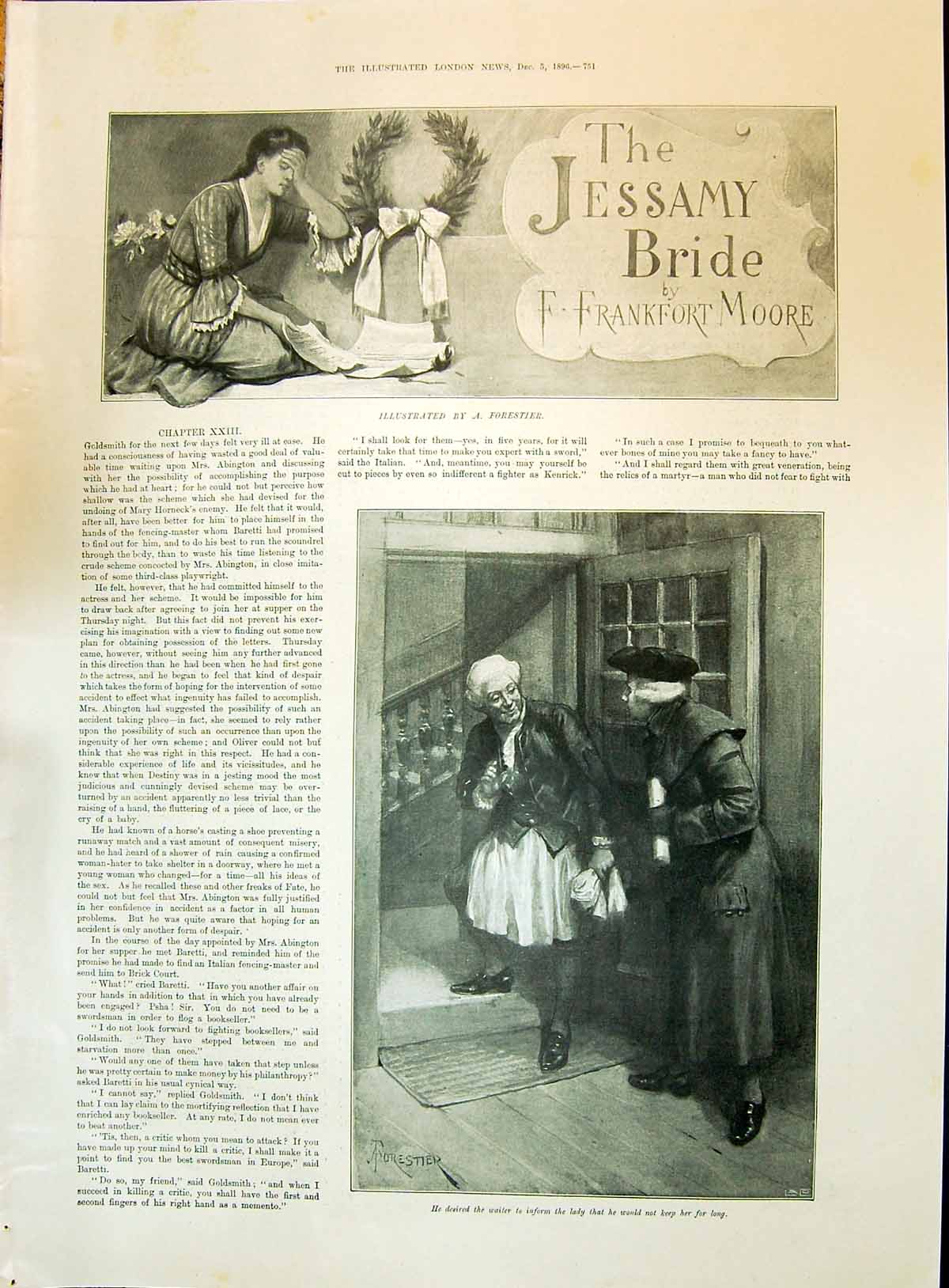 Old Story Illustration Jessamy Bride Frankfort Moore Men House Doorst