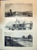 Old 1896 Chain Pier Brighton Queen Ship Stuart Relics Peebles Lord Gl Victorian