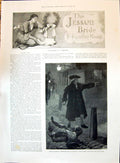 Old 1896 Story Illustration Jessamy Bride Frankfort Moore Injured Man Victorian