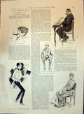 Old 1896 English Humoristic Artist Card-Table Model Lady Paulus Frenc Victorian