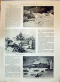 Old 1896 Athens Floods Vatrochonesion Bridge Ilissus Piraeus Obelisk Victorian