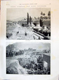 Antique Old Print 1896 Pompeii Strada Sepolcri Scene Operations Photographs