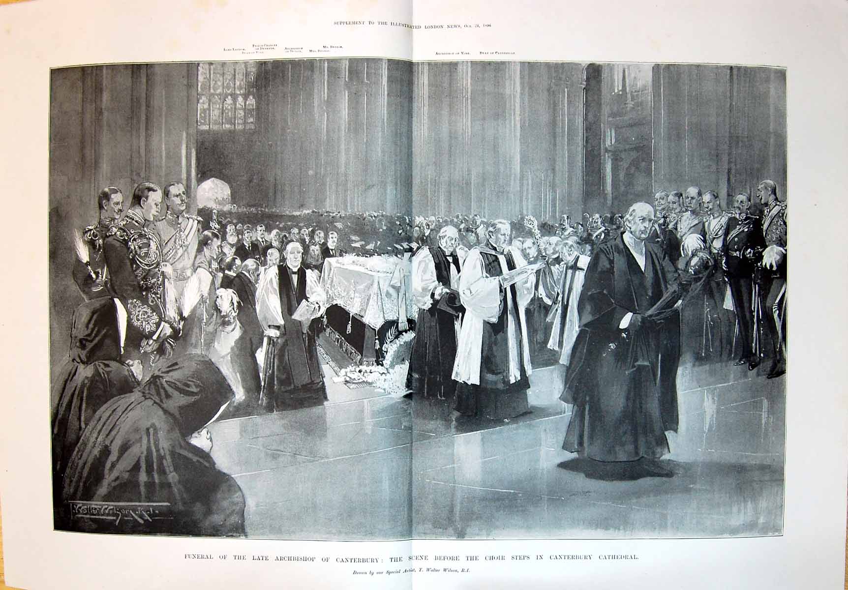 Old 1896 Funeral Archbishop Canterbury Cathedral Lathom Benson Prince 19th