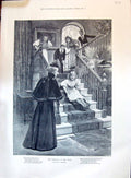 Old 1896 Toboggan Stairs Children Playing White Hart Inn Lady Transpo Victorian
