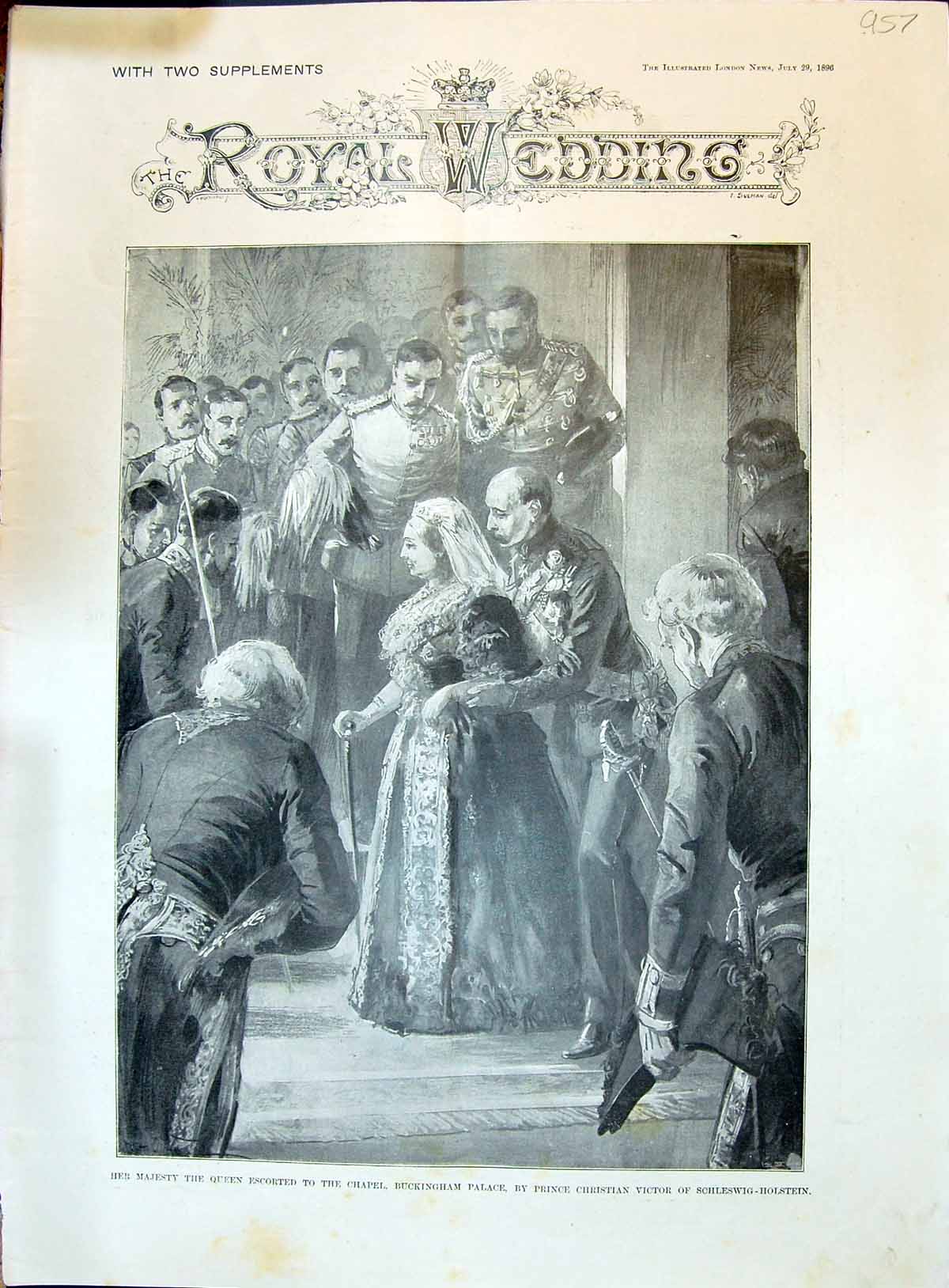 Old 1896 Wedding Queen Buckingham Palace Prince Victor Schleswig-Hols Victorian
