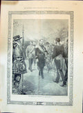 Old Antique Print 1896 Royal Bridegroom Procession Chapel Bride Wedding 19th