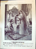 Old Print 1896 Edwards Harlene Great Hair Producer Restorer London Ref.2 19th