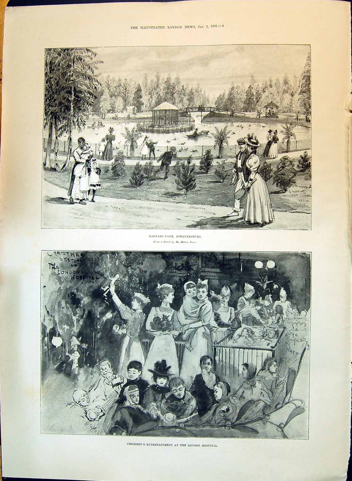 Old 1897 Barnato Park Johannesburg London Hospital Children Dartmoor Victorian