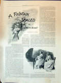 Old 1897 Fountain Sealed Sir Walter Besant Story Illustration Burgess Victorian