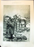 Antique Old Print 1897 GProspecting British Columbia Portage Council General