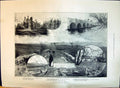 Old 1897 The Bog Slide Ireland Landslip Scenes Girl Feeding Young Bir Victorian