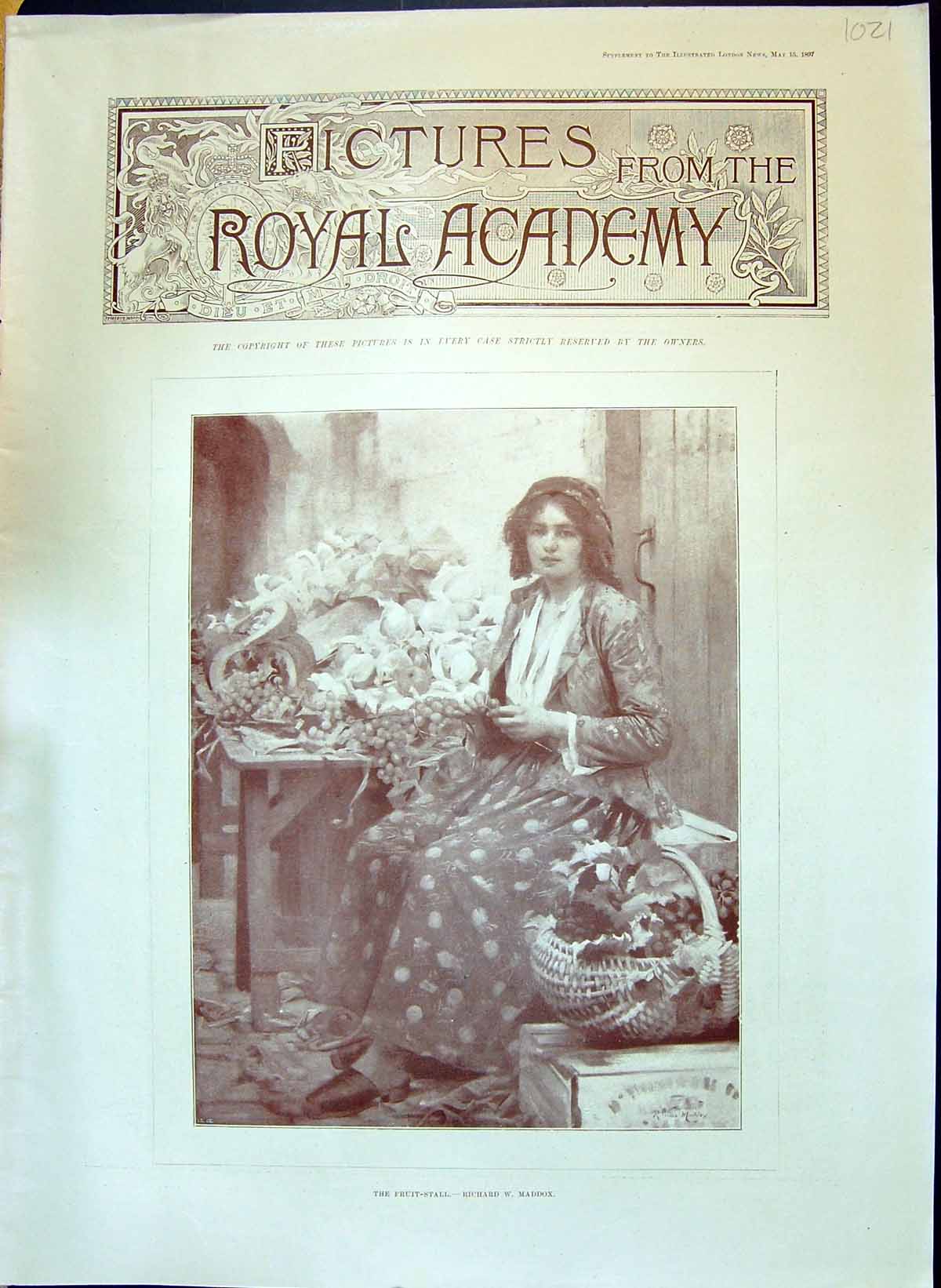 Old 1897 Fruit-Stall Maddox Goodali East Barker Wild Brown William Co 19th