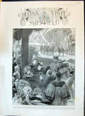 Old 1897 Queen'S Visit Sheffield Entrance Gates Town Hall Royal Carri 19th