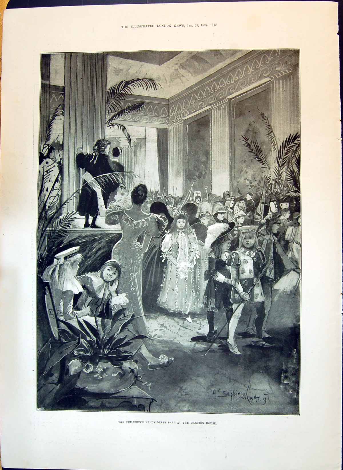 Old 1897 Children'S Fancy-Dress Mansion Benin Disaster Steam-Ship Ivy Victorian