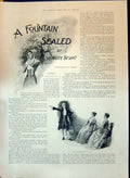 Old 1897 Fountain Sealed Sir Walter Besant Illustration Story Burgess Victorian