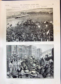 Old 1897 Capetown'S Farewell Mr. Cecil Rhodes Parade Railway-Station Victorian