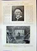 Antique Print 1897 Art Hand With Charity Age Oils Hansen Blacksmith'S Shop 19th