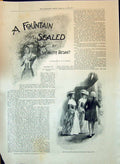 Old 1897 Fountain Sealed Sir Walter Besant Illustration Story Burgess Victorian