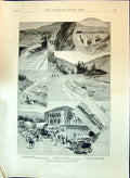 Old 1897 Beyrout Damascus Railway Views River Barada Mallakah Village Victorian