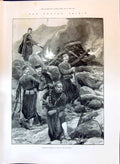 Old 1897 Cretan Crisis Insurgents Lighting Signal Mountain Fort Paleo Victorian