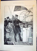Old 1897 Signalling On Board British Ironclad Cadell Blondin Pritchar Victorian