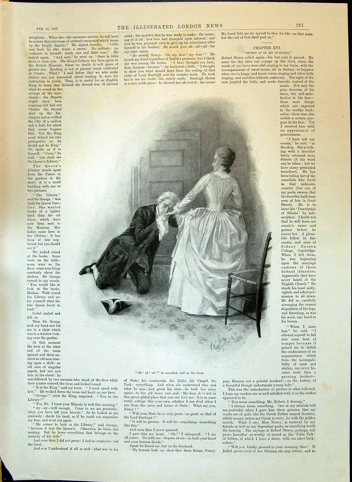 Antique Old Print 1897 Bust Dr. ArnUnveiled At Rugby Illustration Man Kissin