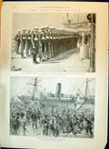 Old 1897 Crisis Royal Marines Parade Revenge Ship Greek Field-Artille Victorian