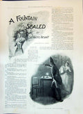 Old 1897 Fountain Sealed Sir Walter Besant Illustration Story Burgess Victorian