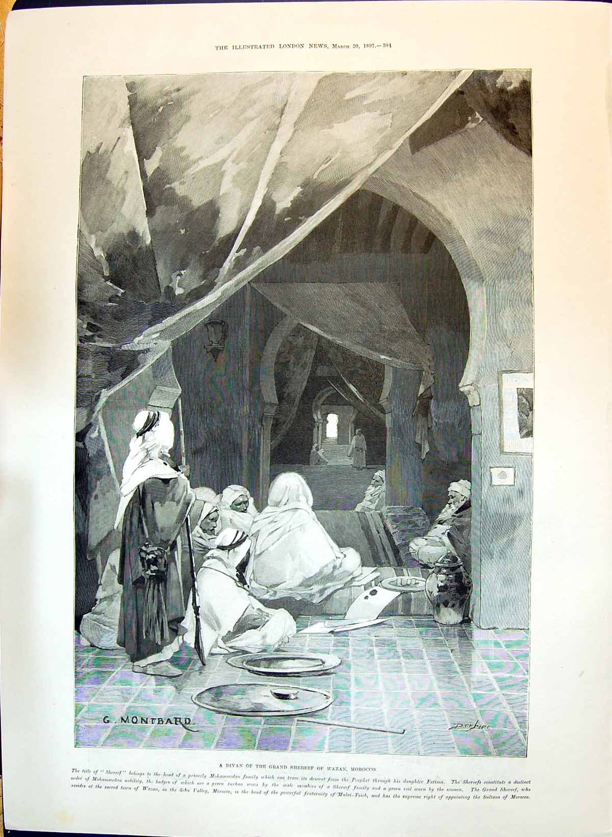 Old 1897 Wazan Grand Shereef Divan Montbard Hindu Festival Mahamakam Victorian