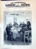 Old Print 1897 Representatives Combined Fleet Hing Conference H.M.S. Rev 19th