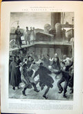 Old 1897 Eastern Crisis Greek Patriots Native Dance Ship Jameson Will Victorian