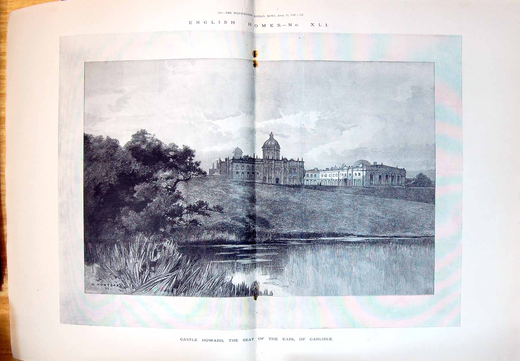 Antique Print 1897 English Homes Castle Howard Seat The Earl Carlisle Mon 19th