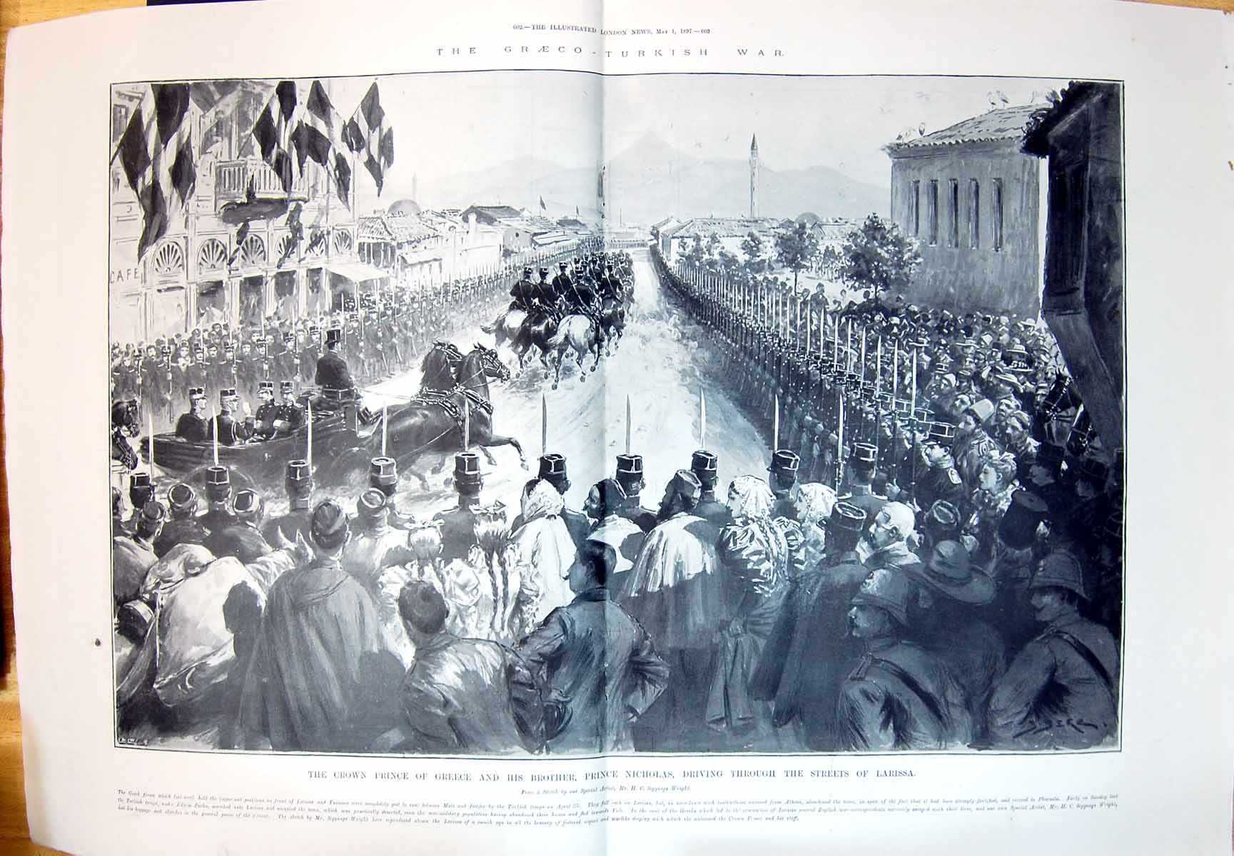 Old 1897 Graeco-Turkish War Crown Prince Greece Nicholas Driving Carr 19th