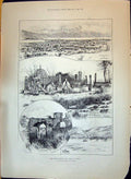 Old 1897 Graeco-Turkish War Janina Views Mount Olympus Sailing Boats Victorian