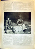 Old 1897 Townsend Illustration Man Woman Nicholas Kyriel'S Tomb Nesbi Victorian