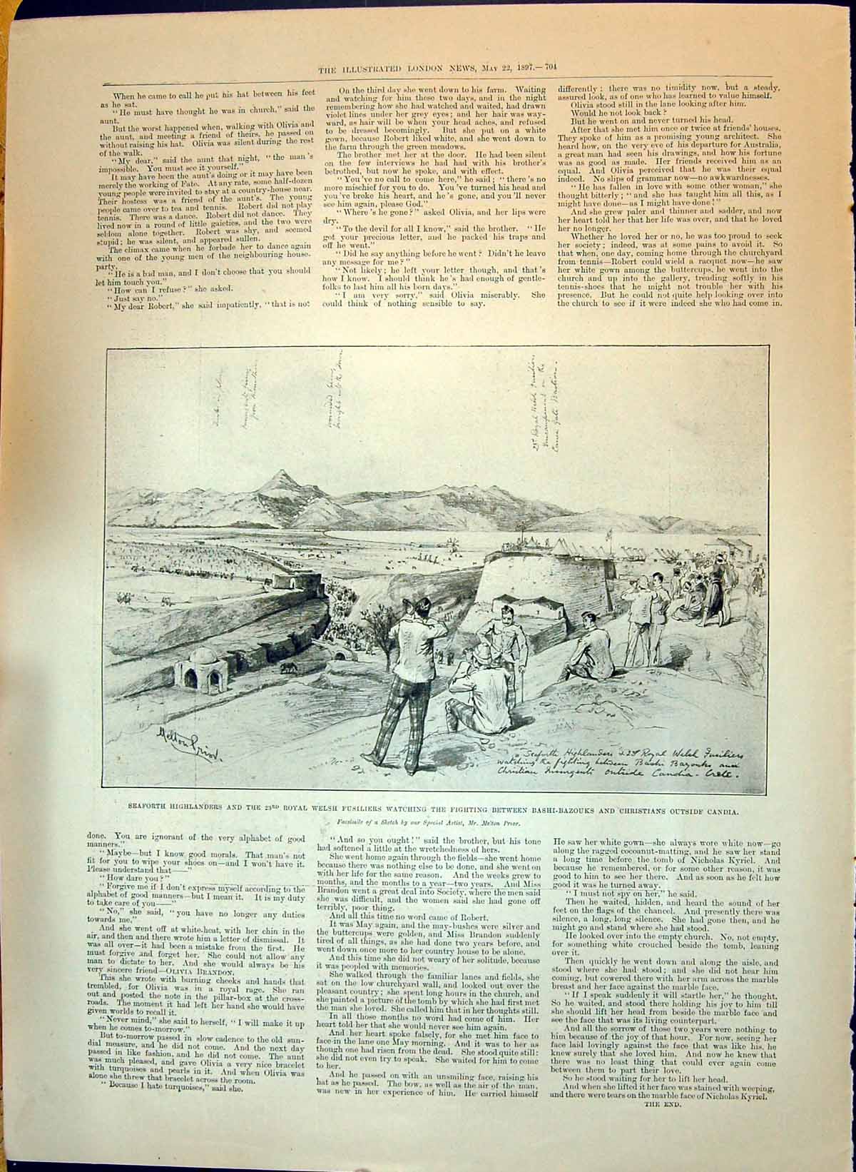Old 1897 Seaforth Highlanders Candia Welsh Fusiliers Townsend Man Wom Victorian