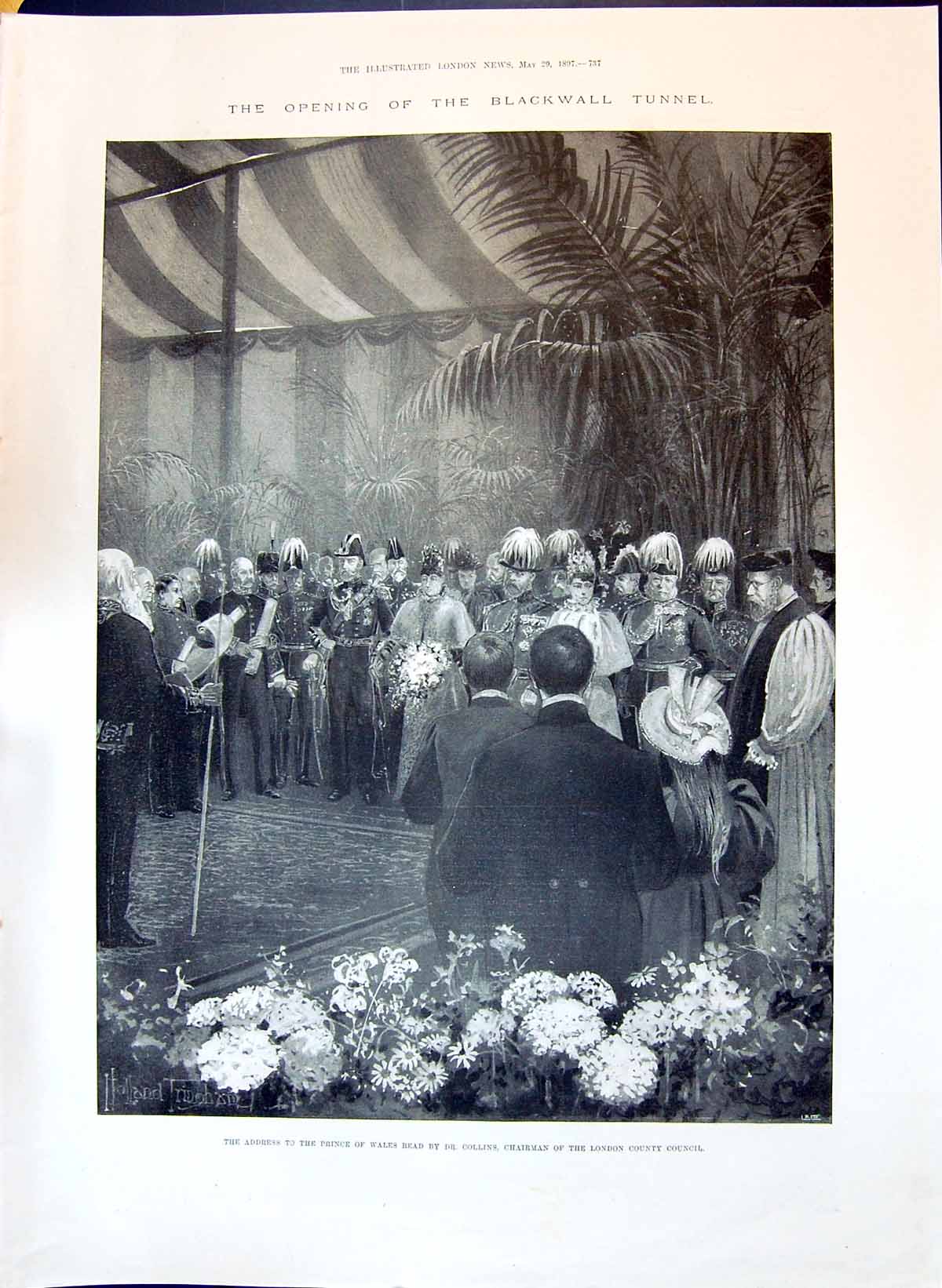 Old 1897 Blackwall Tunnel Prince Princess Wales Duke York Victoria Ro Victorian