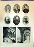 Antique Print 1897 Queen Sheffield Visit Town Hall Skelton Howard Wilson GC