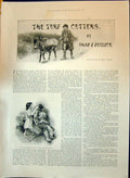 Antique Old Print 1897 Turf Cutters Shan Bullock Wal Paget Illustration Story
