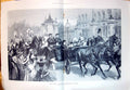 Old 1897 Queen Horses Carriage Leaving Buckingham Palace Overend Pain 19th