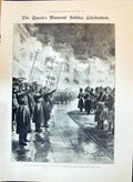 Old 1897 Queens Diamond Jubilee Celebration Grand Military Tattoo Win Victorian