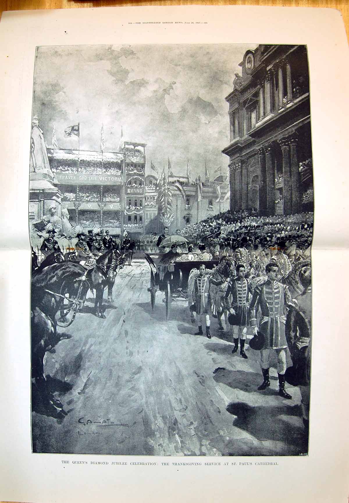 Old 1897 Queen Diamond Jubilee Celebration Thanksgiving Service Paul' 19th