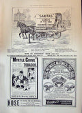 Old 1897 Sanitas Disinfectant Myrtle Tobacco Hose Vigor Cycle Saddle Victorian