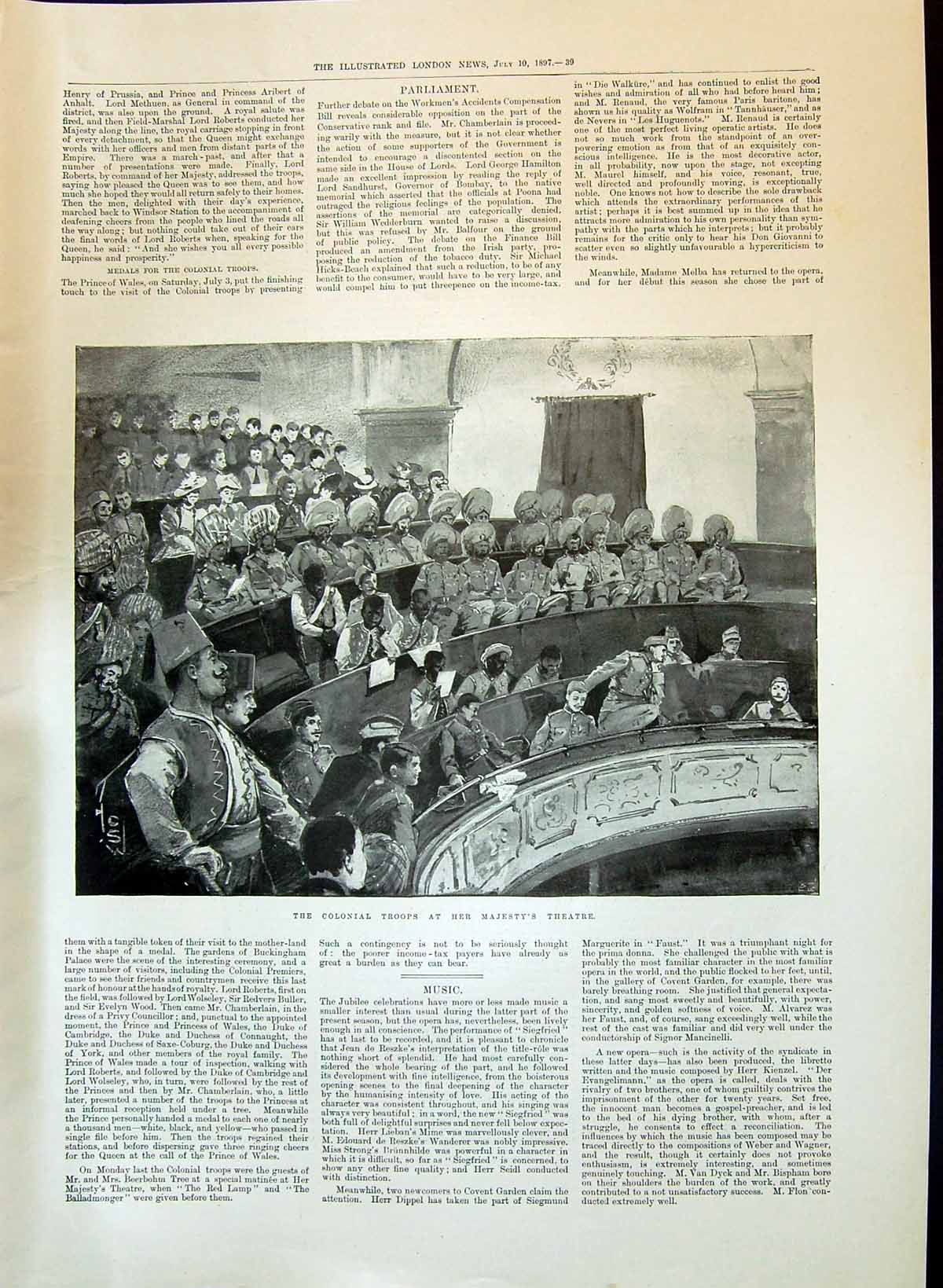 Old 1897 Colonial Troops Majesty'S Theatre Martin Soysa Boycott Austi Victorian