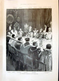 Old Print 1897 Tweedmouth Costume Brook Jeune Arran Hen Ramsey Aldershot 19th
