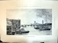 Old 1897 London Houses Parliament Sufferance Wharf Lambeth Brewers Ar Victorian