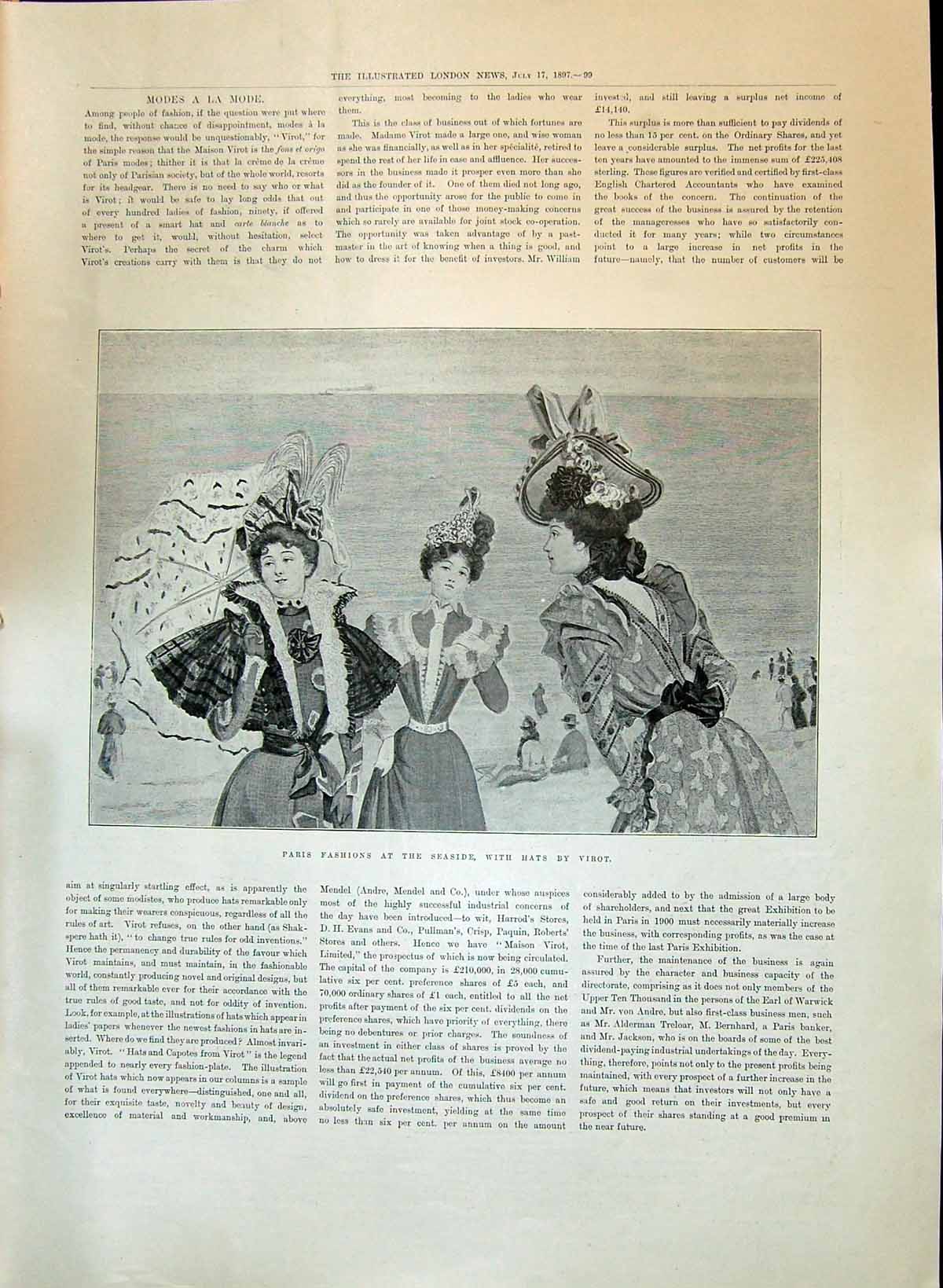Old 1897 Ladies Paris Fashion Greenwich Observatory Queen Jubille Car Victorian