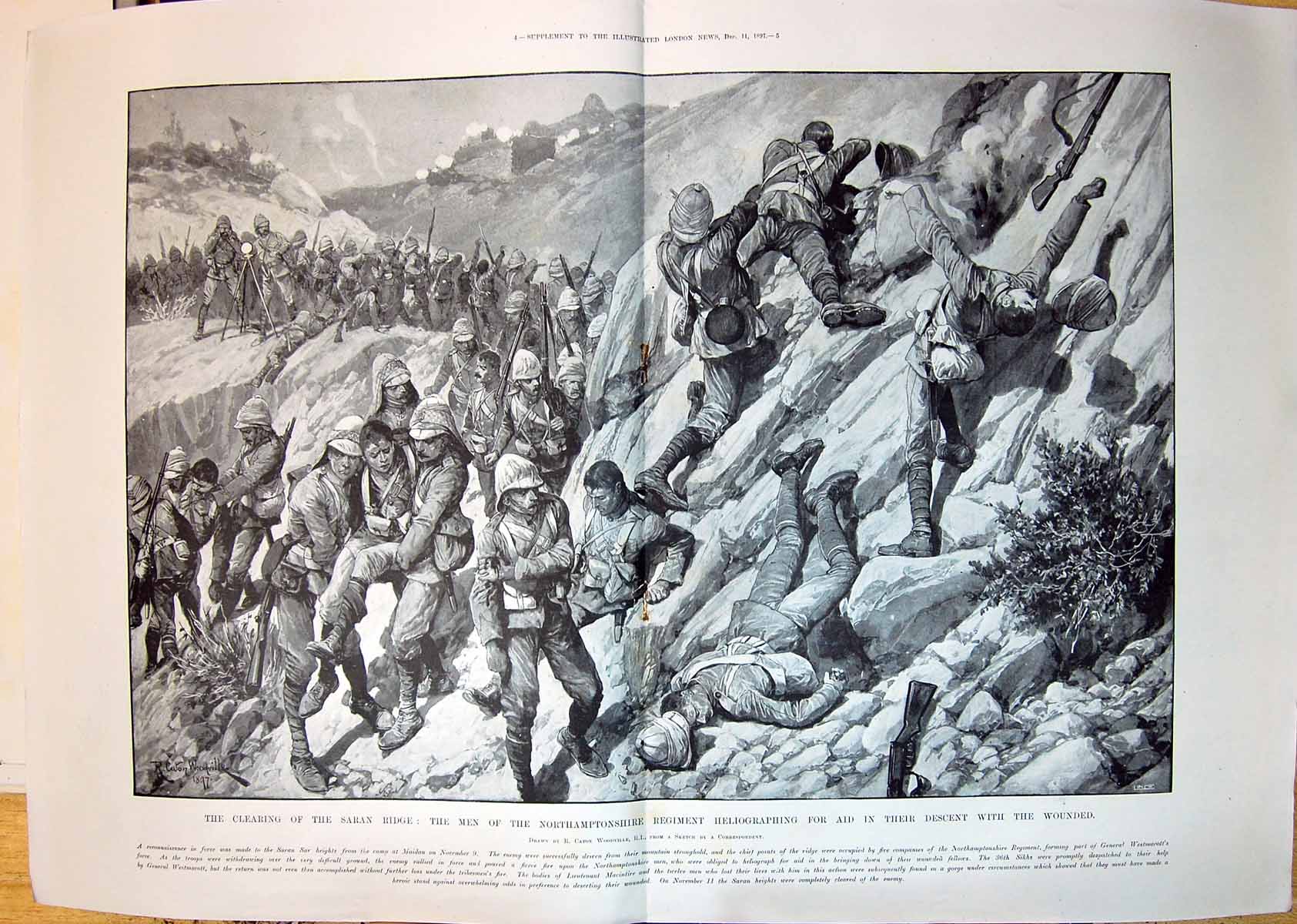 Old 1897 War Clearing Saran Ridge Northamptonshire Siers HeliograpVictorian