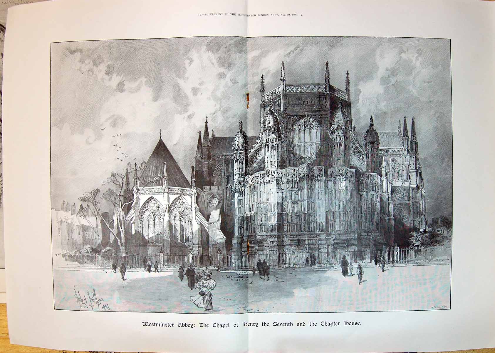 Old 1897 Wesminster Abbey Chapel Henry Seventh Chapter House London E 19th