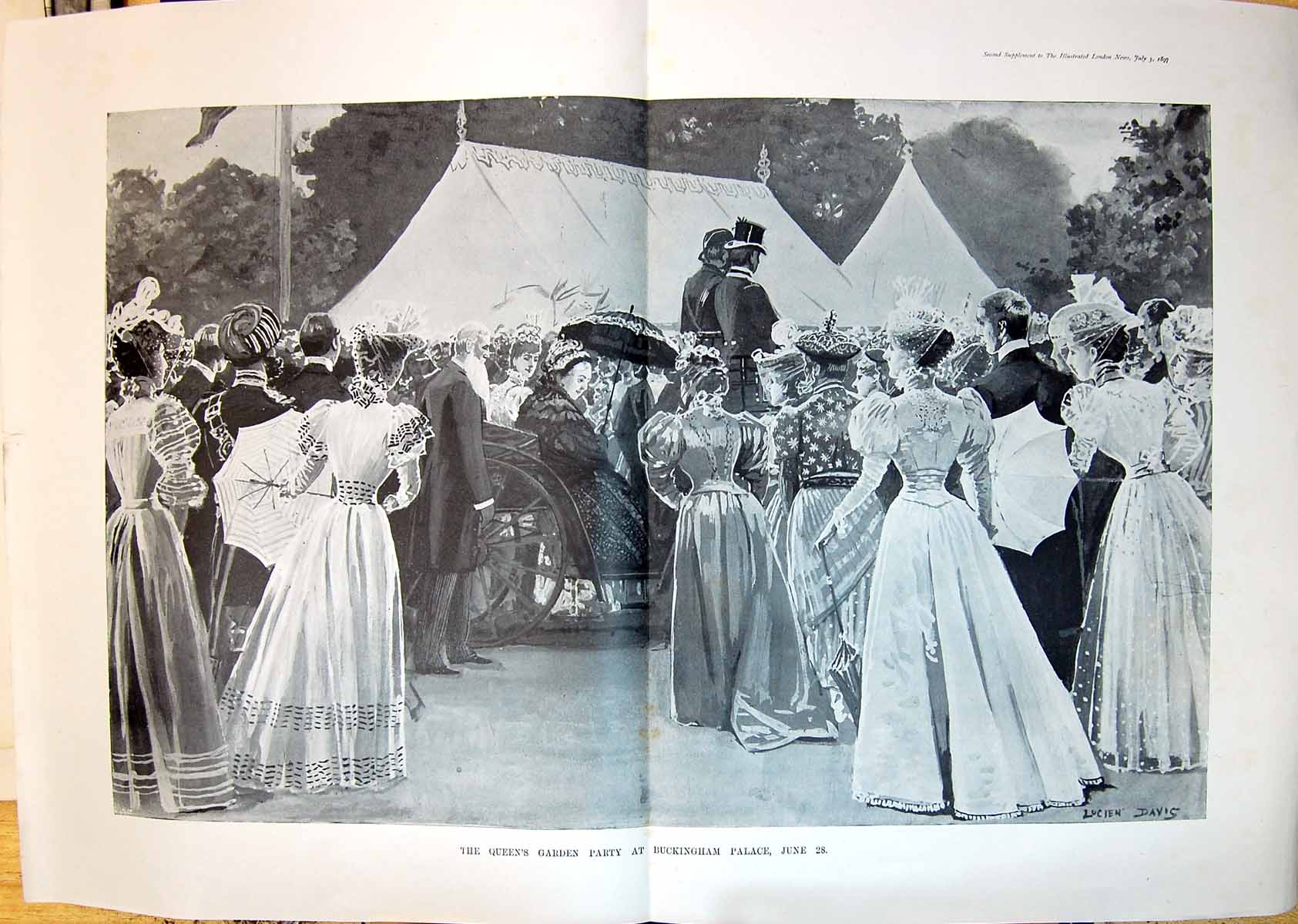 Old 1897 Queen'S Garden Party Buckingham Palace London England RoyalVictorian